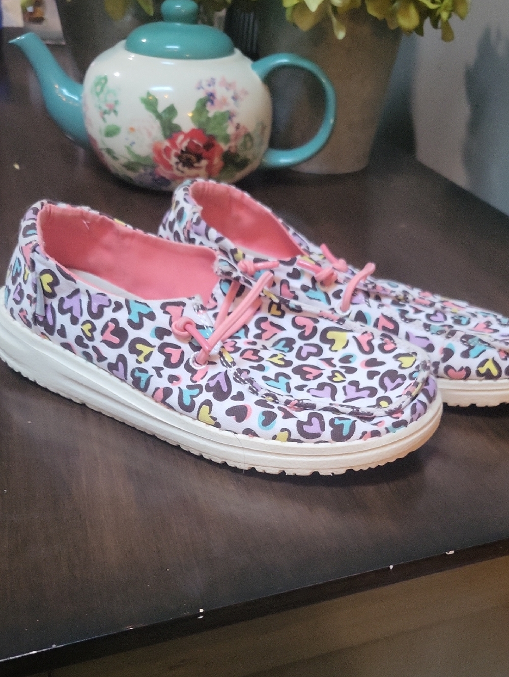 Hey Dude Coral Pink Slip-On Casuals
